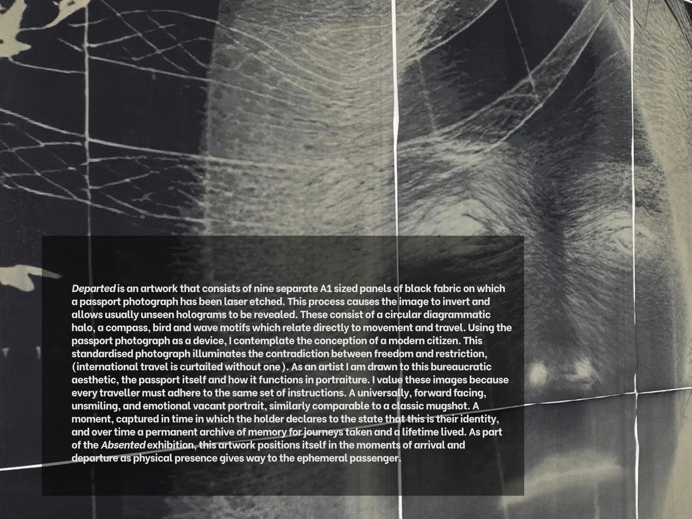 Page 7: Departed — Artist Statement, full size