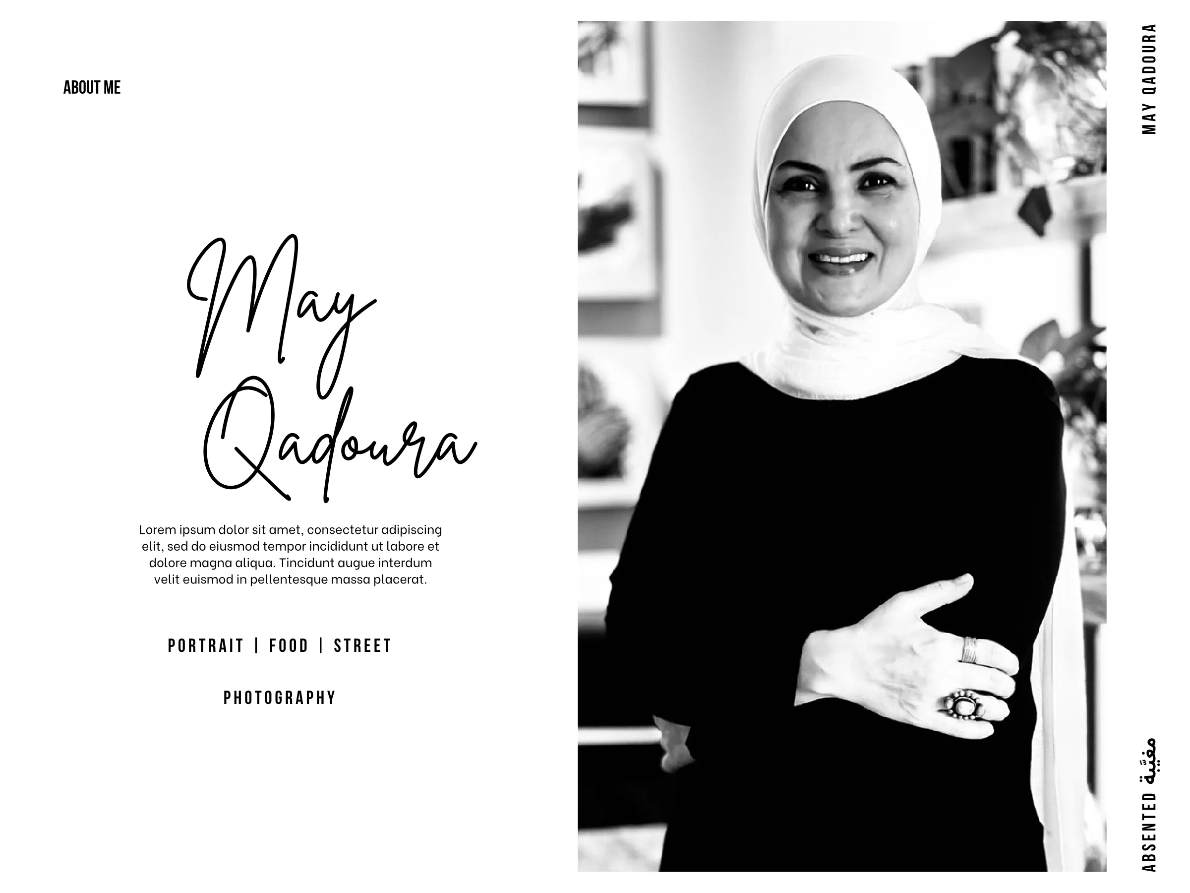 Page 18: May Qadoura — About Me, full size