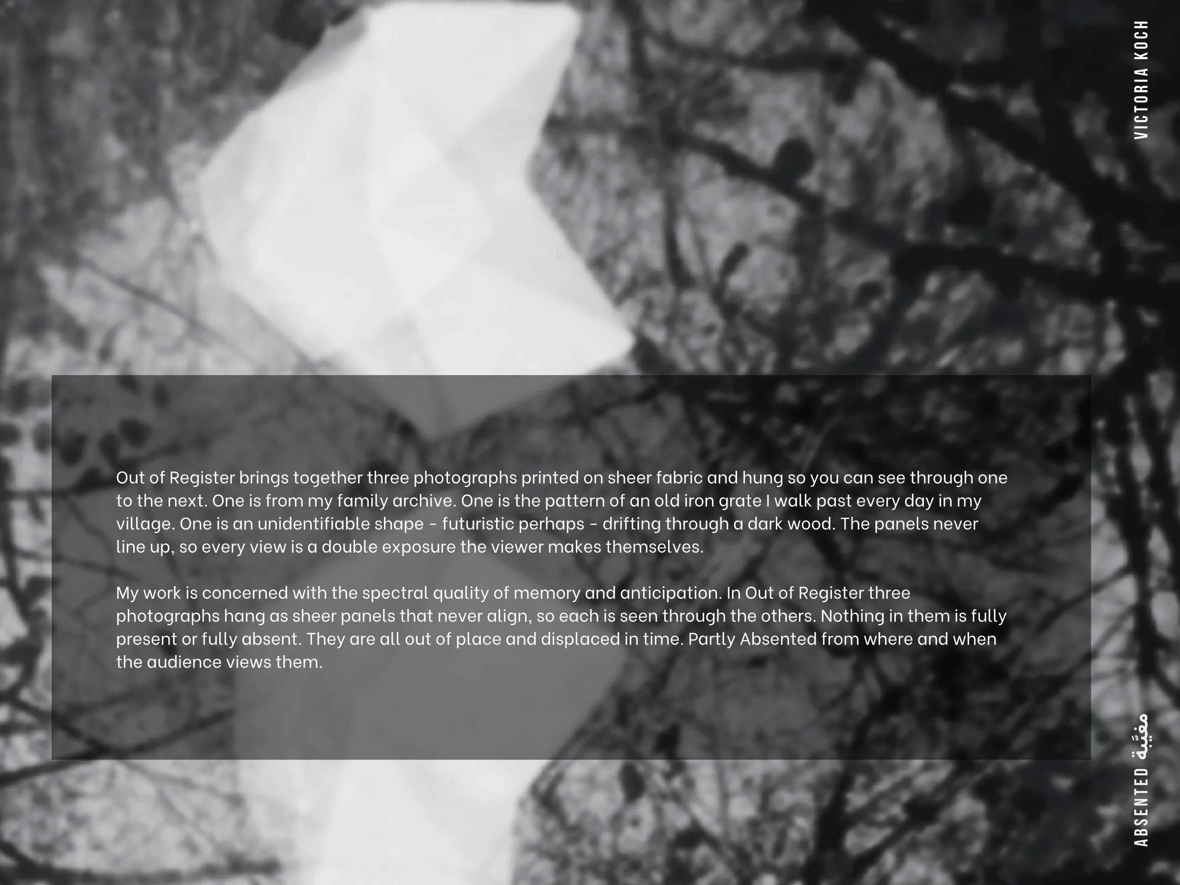 Page 21: Out of Register — Artist Statement, full size