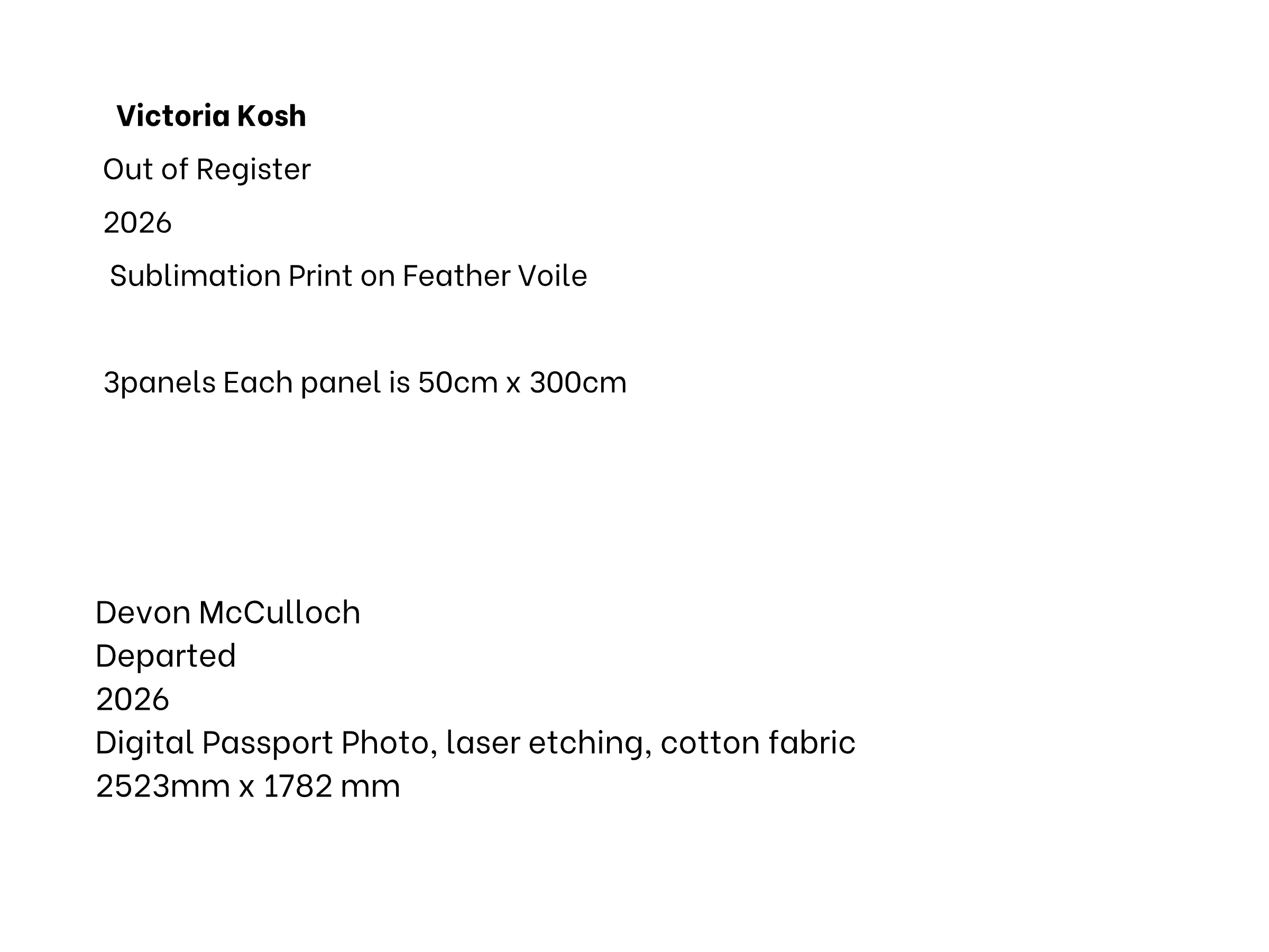 Page 37: List of Works (continued), full size